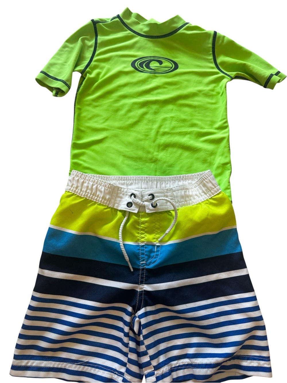 5/$25 BOYS SWIM TRUNKS & RASH GUARD SIZE 24M/2T